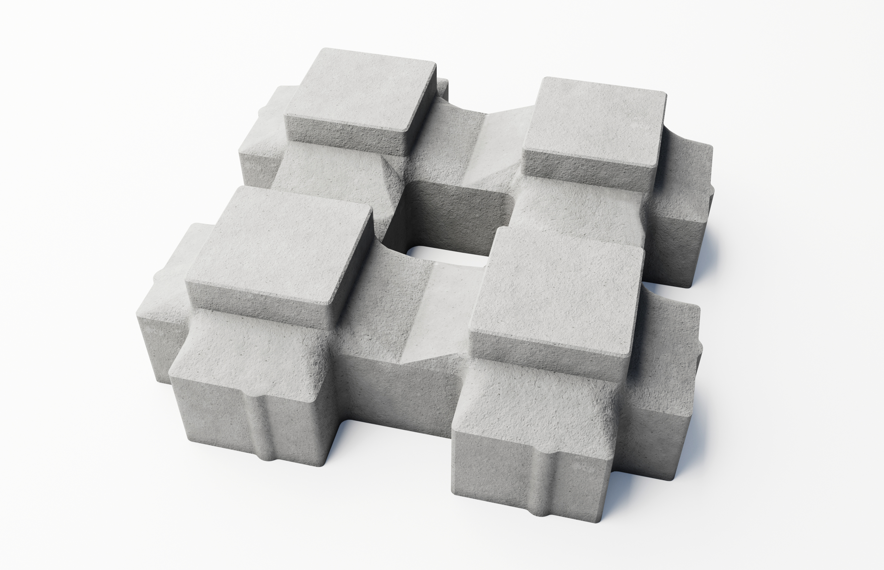 Betono mozaika trinkelės Eco Domino 333x333x110